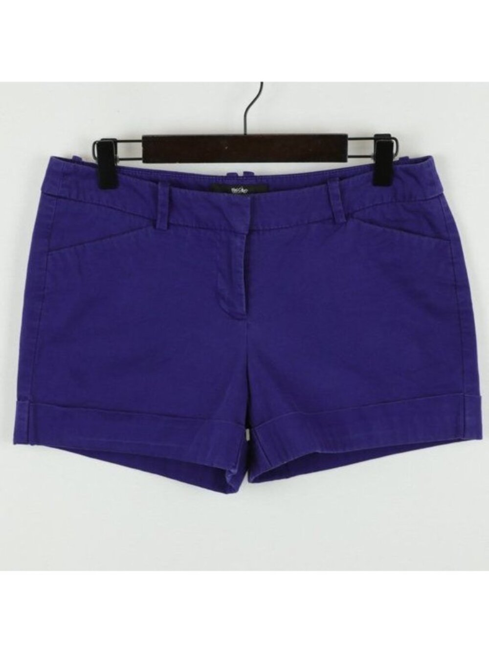 Mossimo Women's Size 4 Purple Stretch Chino Mid Rise Rolled Hem Shorts